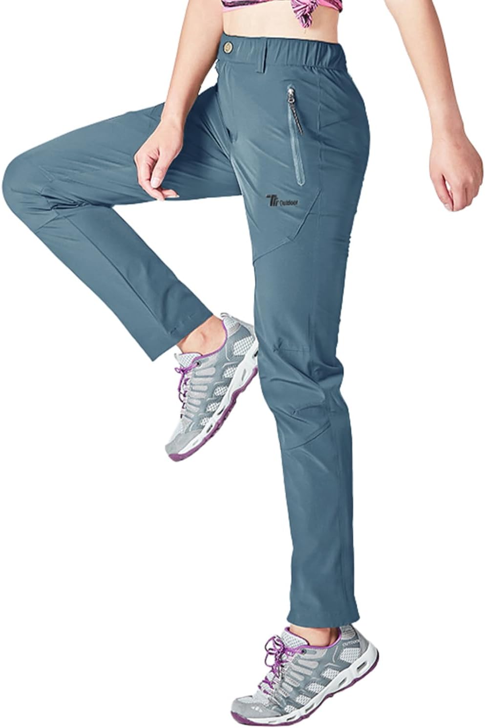 Gopune Women's Outdoor Hiking Pants Lightweight Quick Dry Water Resistant Mountain Trouser