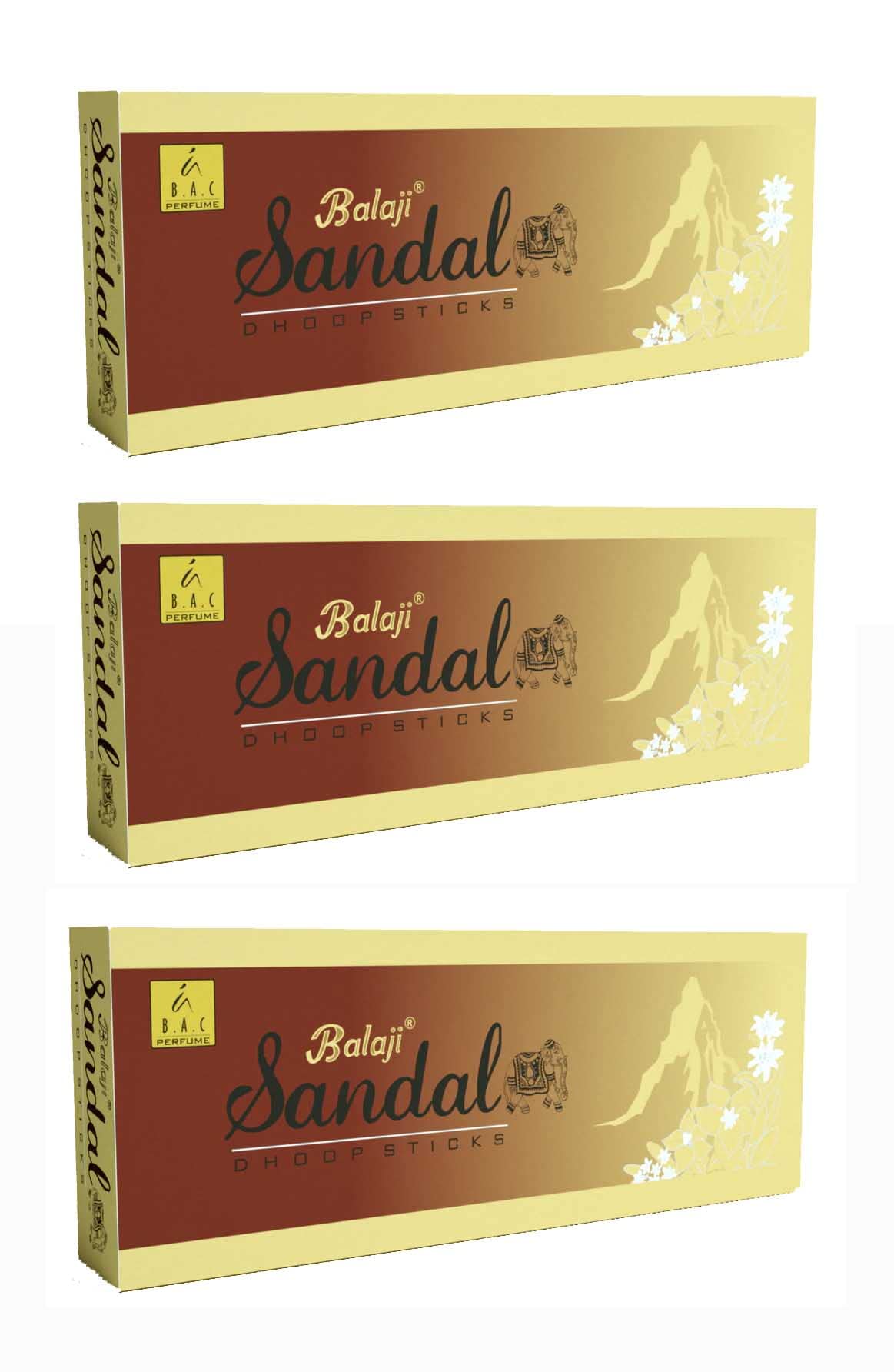 Balaji Sandal Premium DHOOP Sticks Pack of 3 (60 GM Each) (B09RJLXRWV) Amazon Price History, Amazon Price Tracker