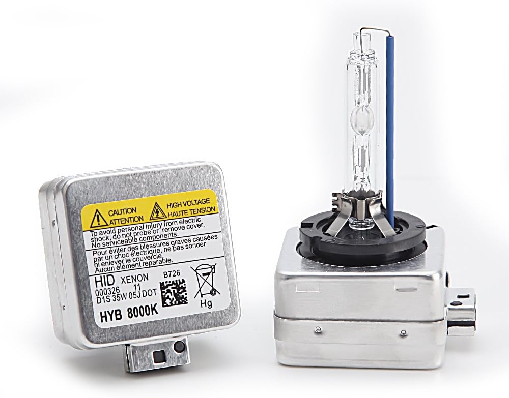 HYB 8000K 35W D1S car Xenon HID Headlight Replacement Bulb (Pack of 2)