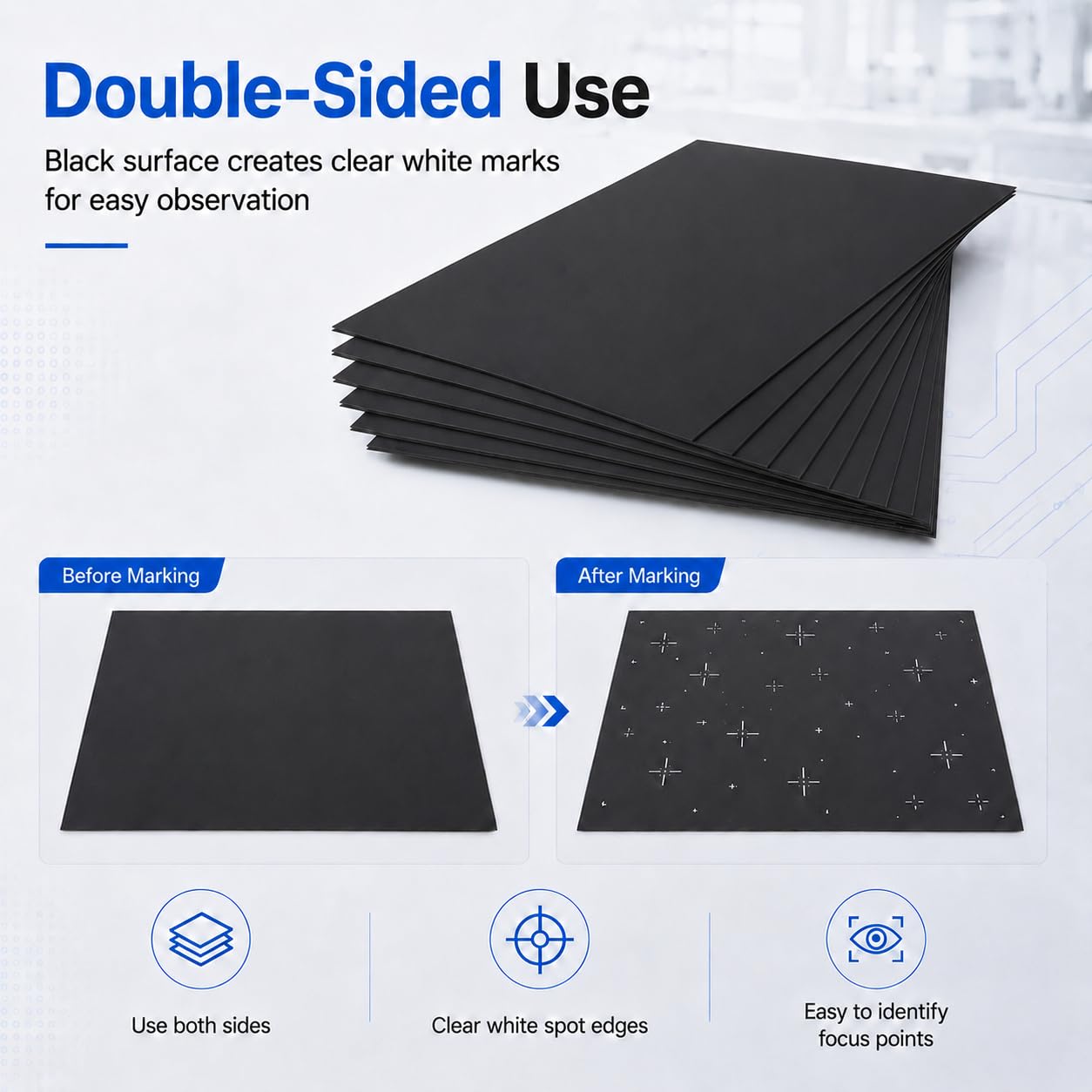 Papier de Test Gravure Laser A4 285x210mm Double Face pour Marquage Laser Fibre