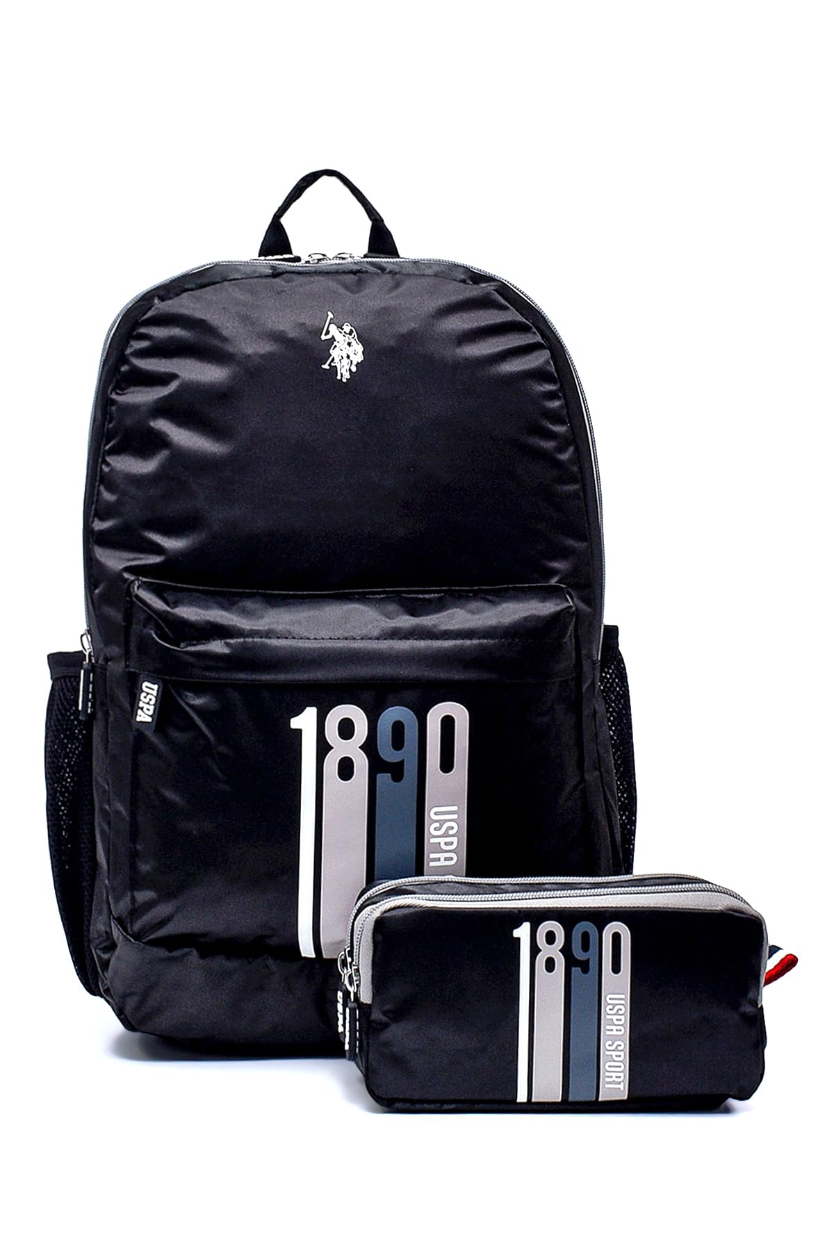 U.S. POLO ASSN. U.S. Polo. Assn. Unısex Okul Çanta Seti Plset3031,Siyah Tek Ebat