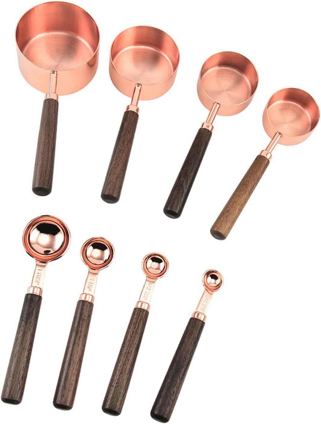 8Pcs Stainless Steels Measuring Spoons Tablespoon Small Cup Coffee Scoops For Coffee Teas Sugar Milk Baking Tool Stainless Steels Measuring Spoons Baking Tool