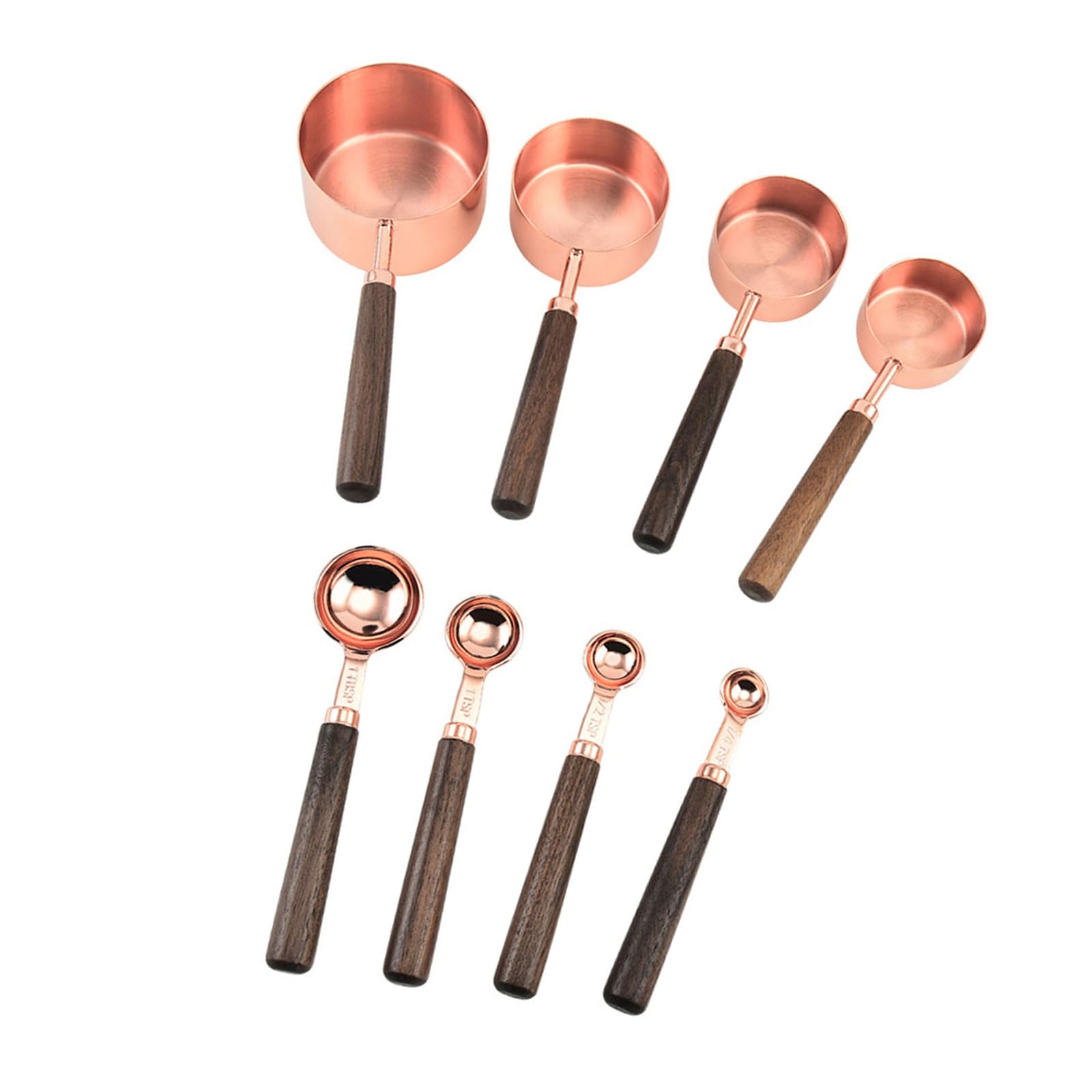 Tsophreniq 8Pcs Stainless Steels Measuring Spoons Tablespoon Small Cup Coffee Scoops for Coffee, Teas, Sugar, Milk Baking Tool Small Cup Metal Spoon Tablespoon Kitchen Utensils Cooking Supplies