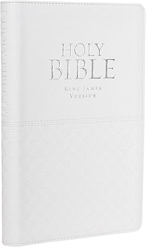 Miniatura 6 de Biblia personalizada con texto personalizado KJV, regalo blanco indexado, Santa Biblia, piel sintética, encuadernada, versión King James, regalo