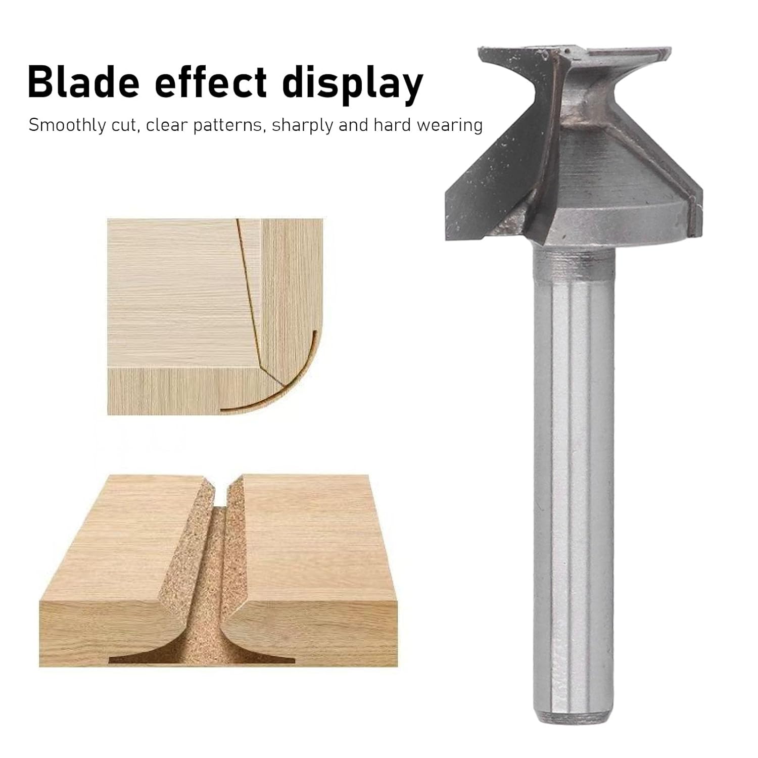 Arc Bending Router Bits, 1/4 Inch Shank R8 Integrated Forming Shank Woodworking Router Bit Flatting Router Planer Bit Wood Planing Bit for 8 to 12mm Woodworking Tools