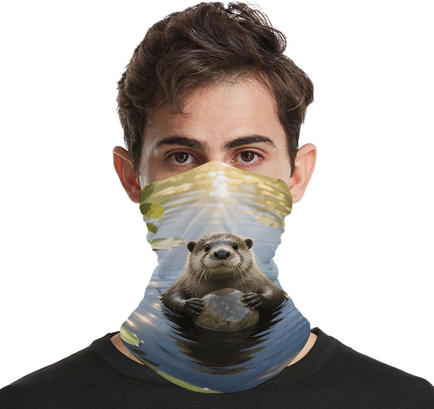 Otter Cooling Headscarf Cooling Breathable Face Mask UV Protection Scarf Hiking Bandana