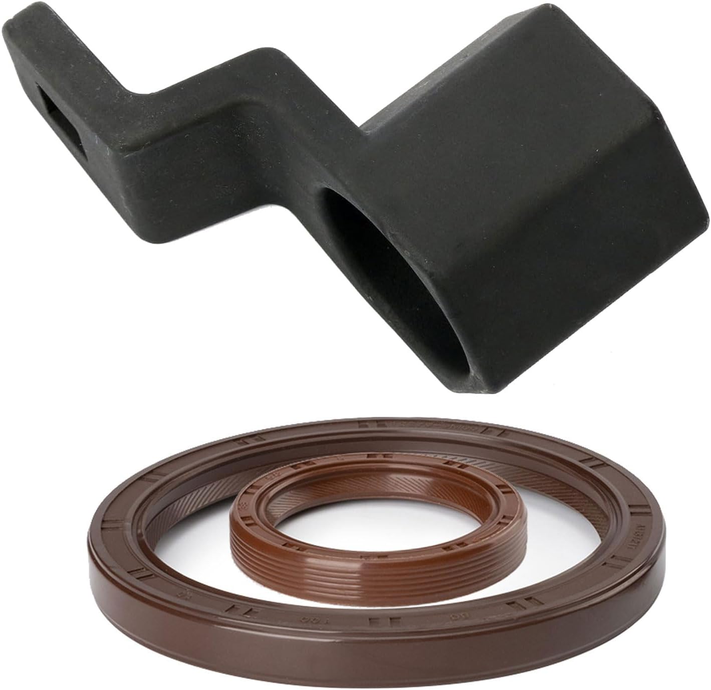 50mm Crankshaft Crank Pulley Wrench Holder Tool Removal Holding Spanner and 91214-PLE-003 Oil Pump Front Rear Crankshaft Seal for Honda and Acura Engines #91212-PR3-003