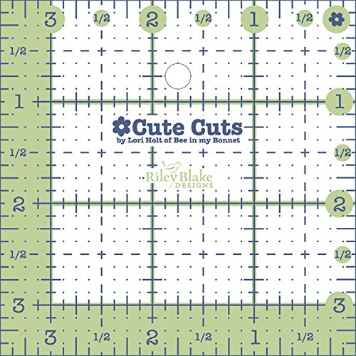 Riley Blake Designs - Cute Cut Ruler by Lori Holt - Square 3.5" X 3.5"