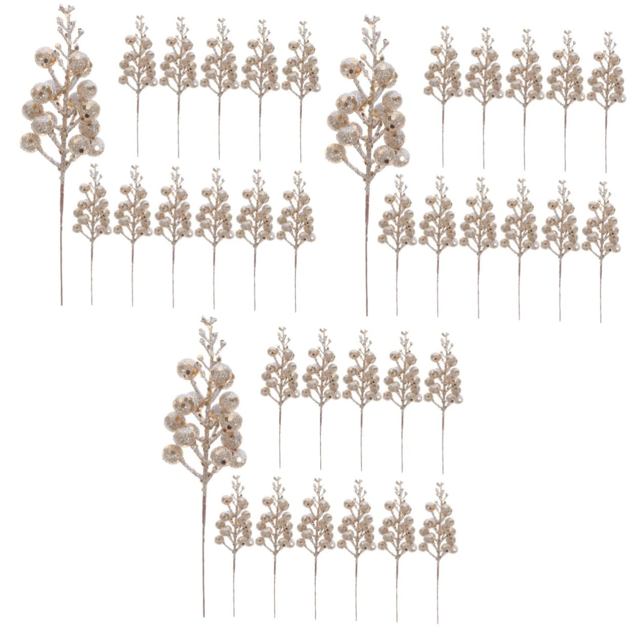 Alipis 36 Pièces Imitation De Baies De Noël Fausses Baies De Houx Arbre De Noël Artificielle Choix De Cueillette De Fleurs De Cueillette De Houx De De Mousse
