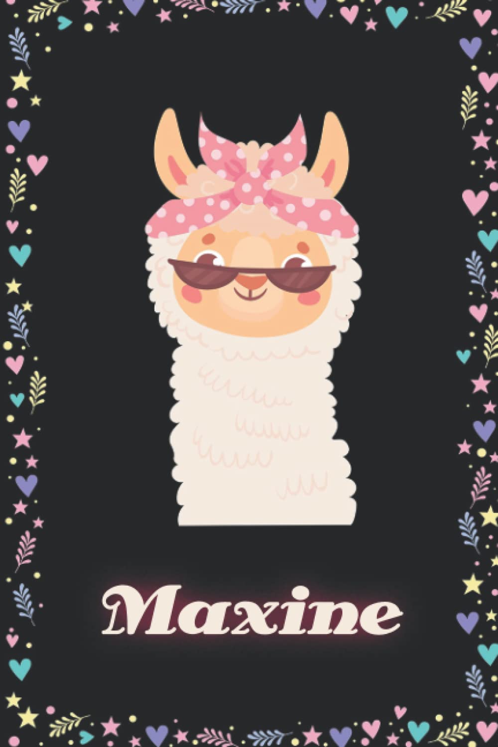 Maxine: Llama Journal for Girls Women 6x9 Lined - Personalized Custom Name Journal for Girls Women, Llama Notebook for Girls/Happy Birthday Gift Idea