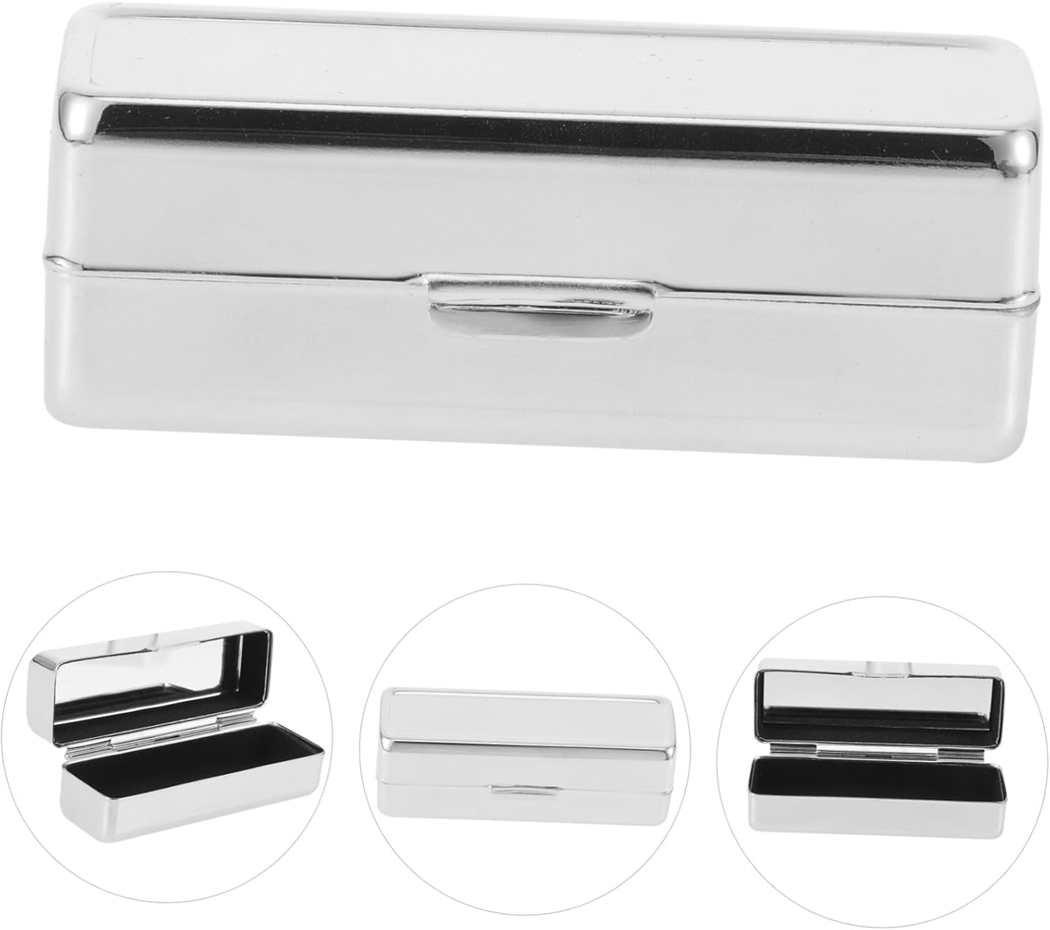 3sets Square Lipstick Box Portable Organizer Bag Makeup Organizer Lipstick Case Mirror Storage Box for Cosmetics 2pcs*3