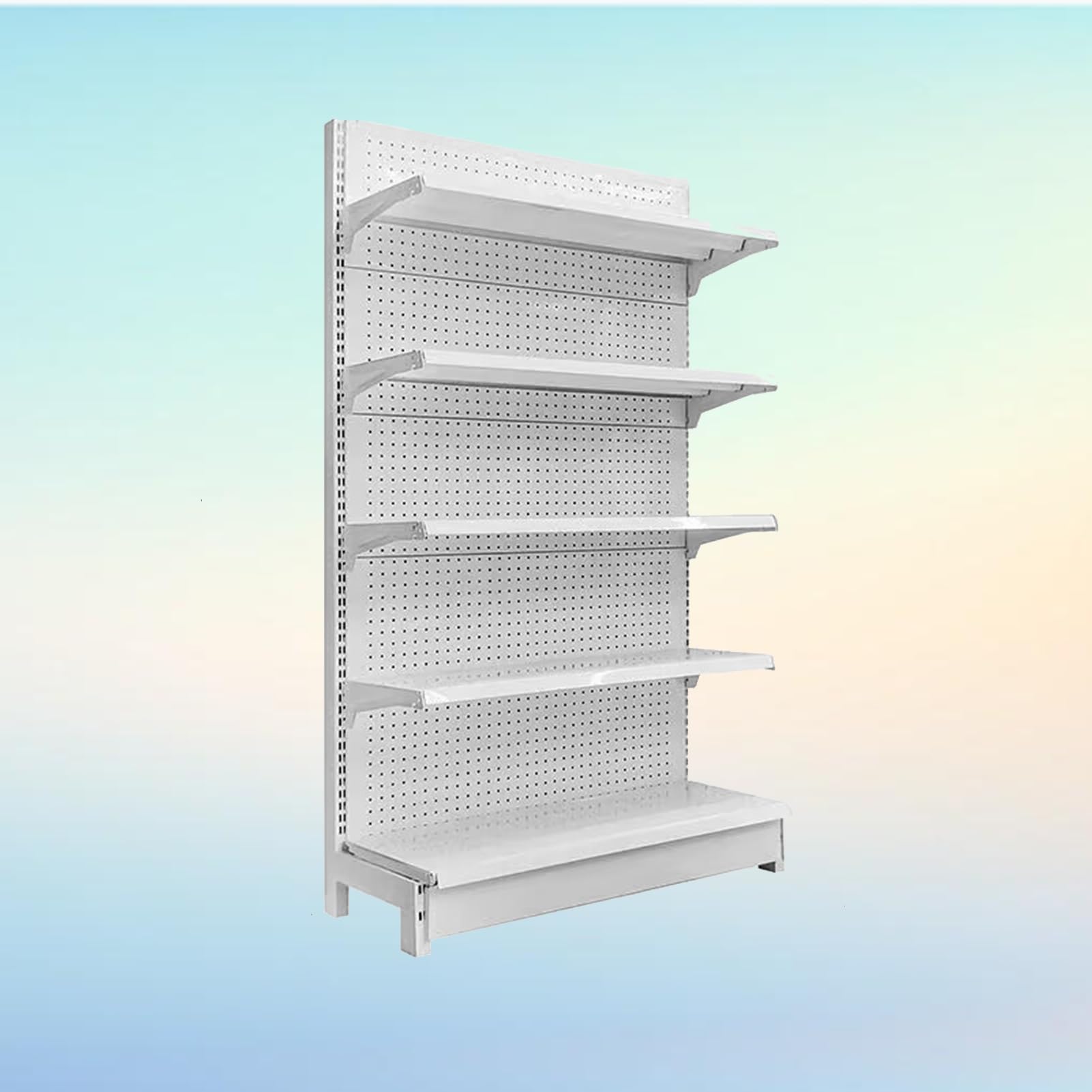 Retail Gondola Shelving Unit - Supermarket Display Rack, Versatile Convenience Store Shelves for Grocery, Liquor, Office Supplies, 120x43x165cm,