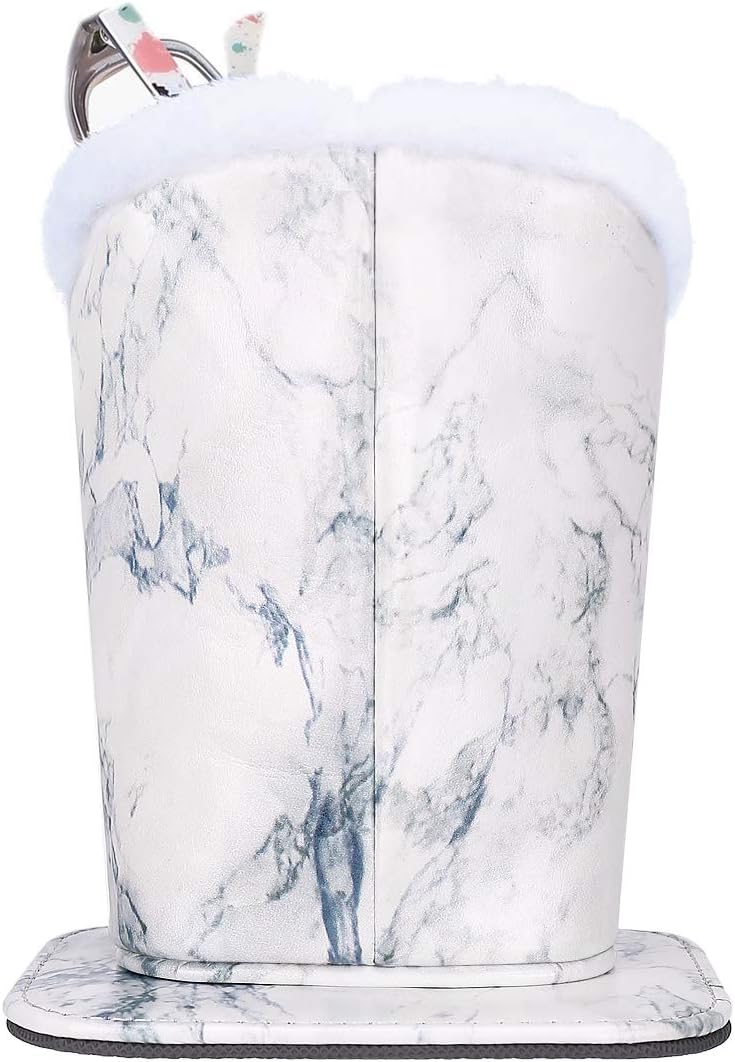 MOSISO Eyeglasses Holder, Plush Lined PU Leather Pattern Stand Case with Magnetic Base, White Marble : Clothing, Shoes & Jewelry