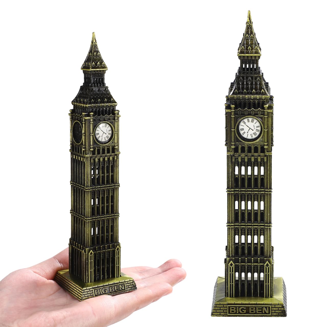 Beavorty Metal Big Ben Model Ornament - London England Architectural Clock Tower Sculpture for Home Decoration Souvenir Suitable for Banquets Family Gatherings