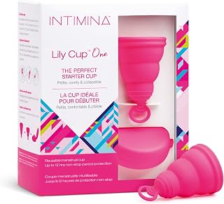 Intimina Lily Cup One: Collapsible Menstrual Cup for Beginners & Teens - Reusable, Leak-Proof, Medical-Grade Silicone
