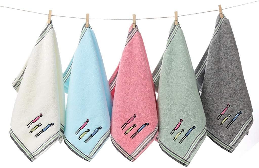 Towel Newborn Towel Washcloth Bathing Feeding Children Kids Jacquard Embroidered Wipe Cloth Bath Towel (Color : B) (B)