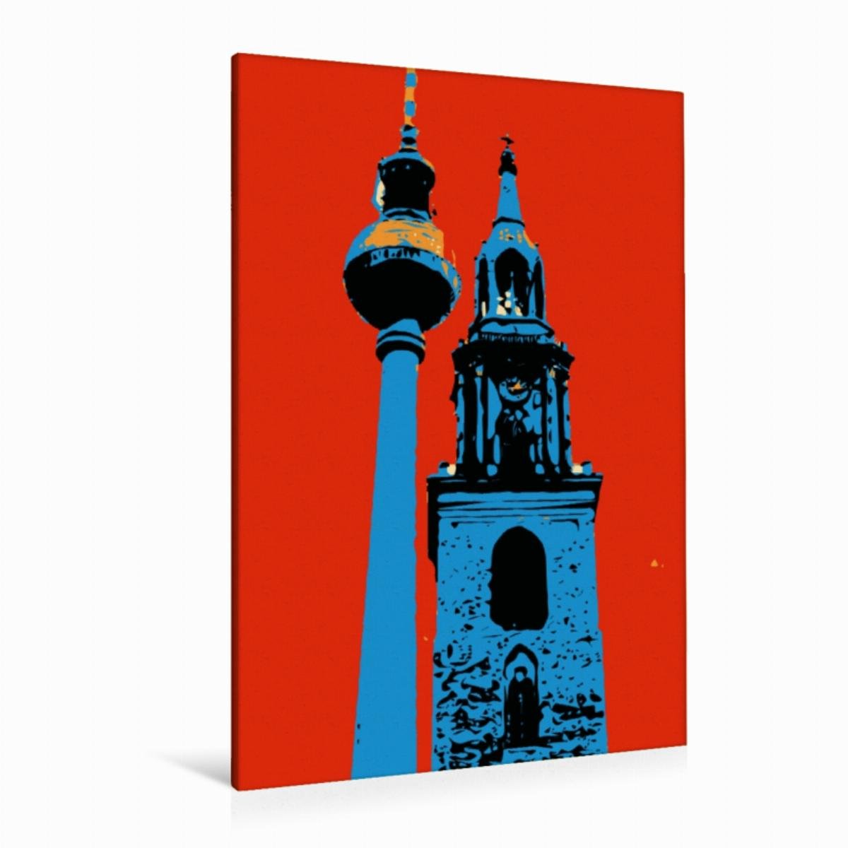 Premium Textil-Leinwand 80 x 120 cm Hoch-Format BERLIN POP-ART | Wandbild, HD-Bild auf Keilrahmen, Fertigbild auf hochwertigem Vlies, Leinwanddruck von Reinhard Sock