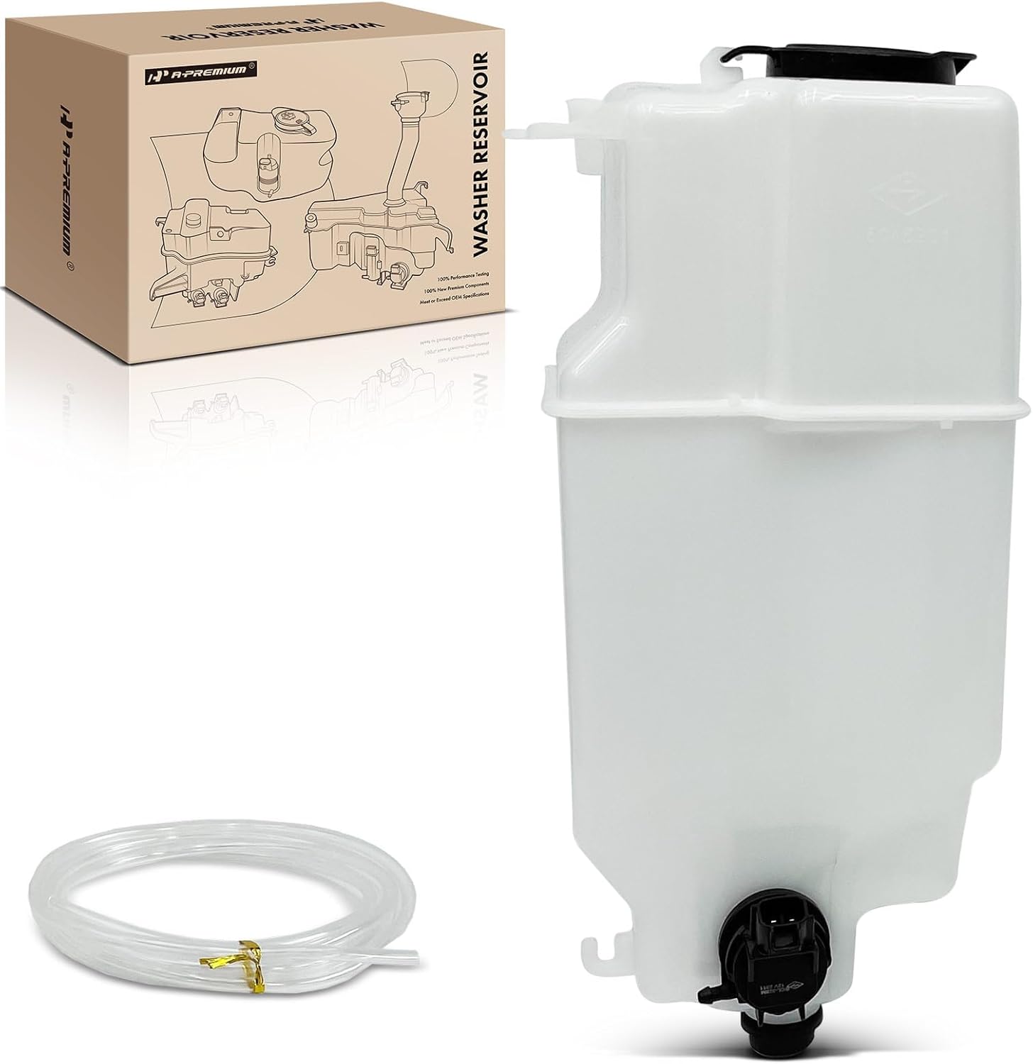 A-Premium Fit for Toyota Tacoma 2005-2015 Windshield Washer Reservoir with (Cap/Washer Pump/Hose), Replace# 8531504090