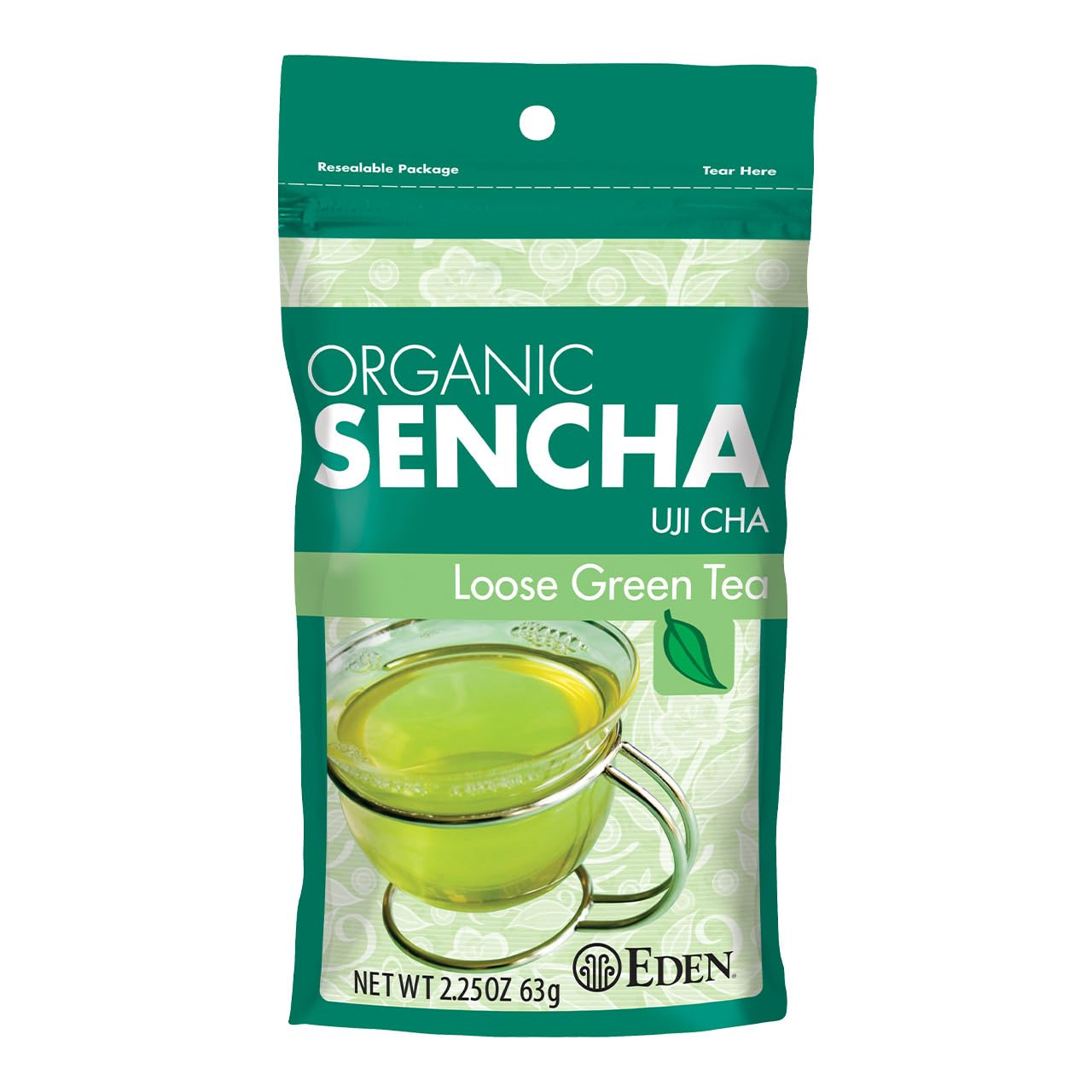 Eden Organic Japanese Sencha | Loose Leaf Green Tea | Highest Grade Uji Cha | Spring Leaves | 2.25 oz