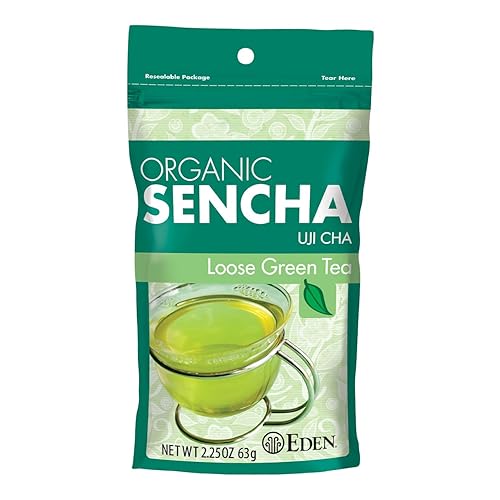 Eden Sencha japonés orgánico Té verde de hojas sueltas Uji Cha de la más alta calidad Hojas de primavera 2.25 onzas