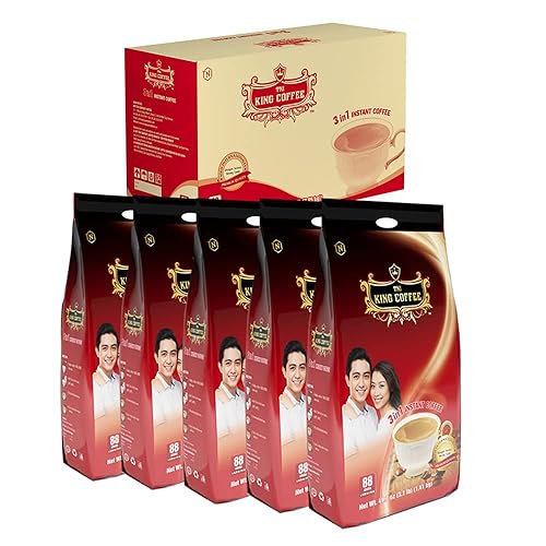 Miniatura 10 de King Coffee Instant Coffee 3 en 1 azúcar crema no láctea bolsa de mezcla de café 88 palitos x 056oz de café vietnamita paquete de 2