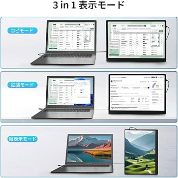 Amazon.co.jp: HAILESI モバイルモニター 15インチ 4K 3240*2160