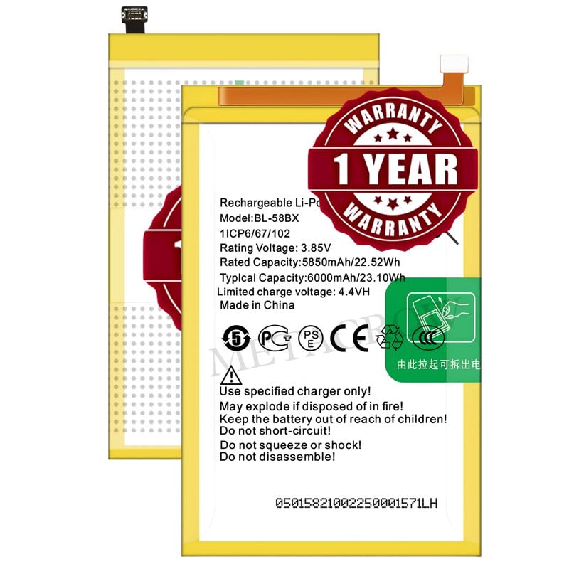 Image of Original BL-58BX Battery Compatible for Infinix Smart 5 (India) - (6000mAh) - 1 Year Warranty MC1