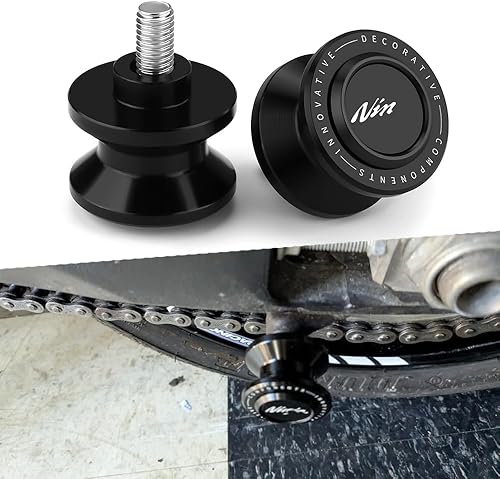 Carretes basculantes de 8 mm para Ninja 400 650 1000SX ZX-6R ZX-10R ZX-25R 2023 2024 2025 Soporte de bastidor trasero Carretes basculantes del Negro