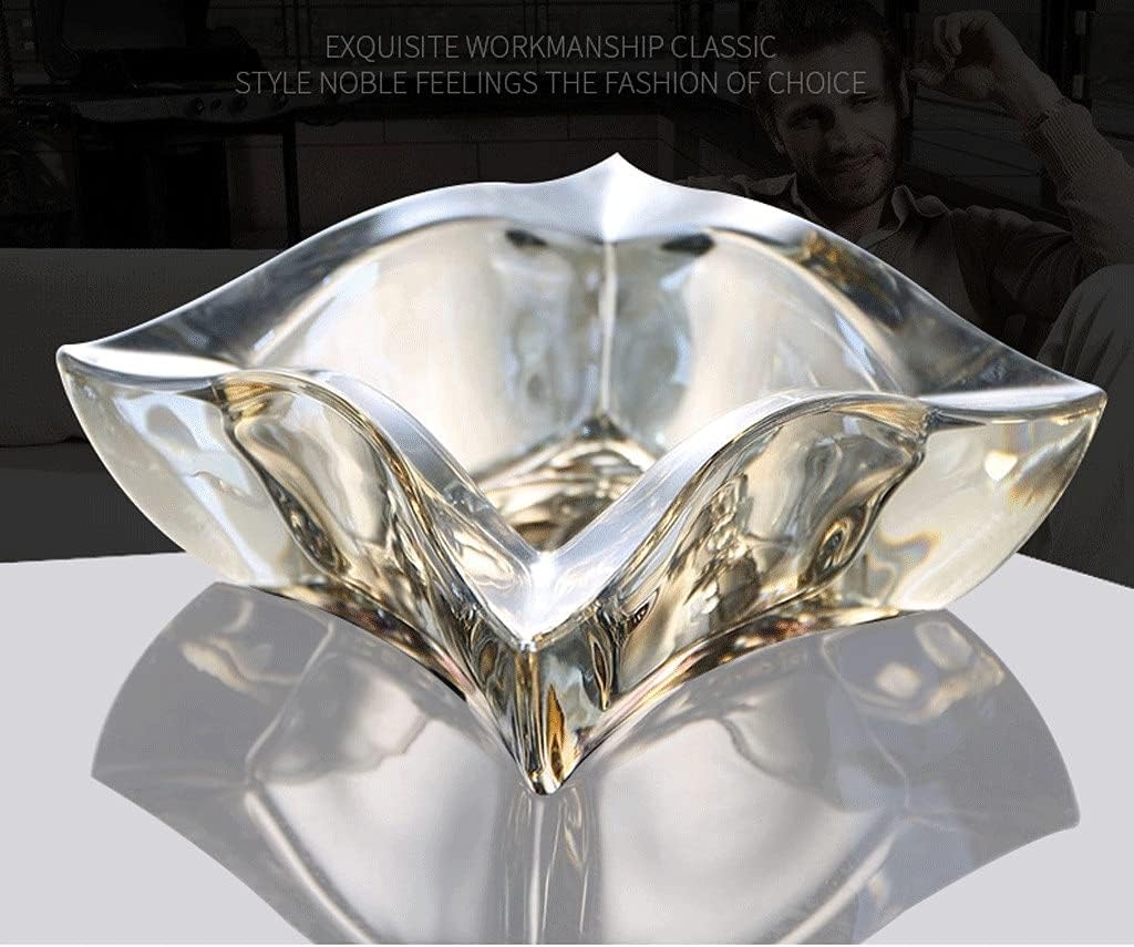 屋外灰皿 オフィス リビングルーム ホテル、灰皿 シガレット クリスタル 透明 ファッション ガラス 灰皿 タバコ容器 (A)