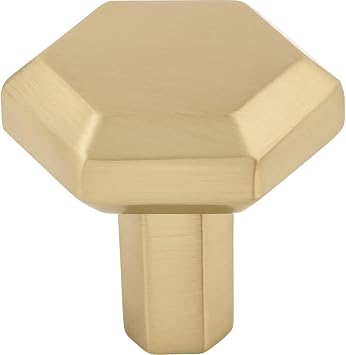 Top Knobs Lydia 1 1/8" Length Square Knob Honey Bronze