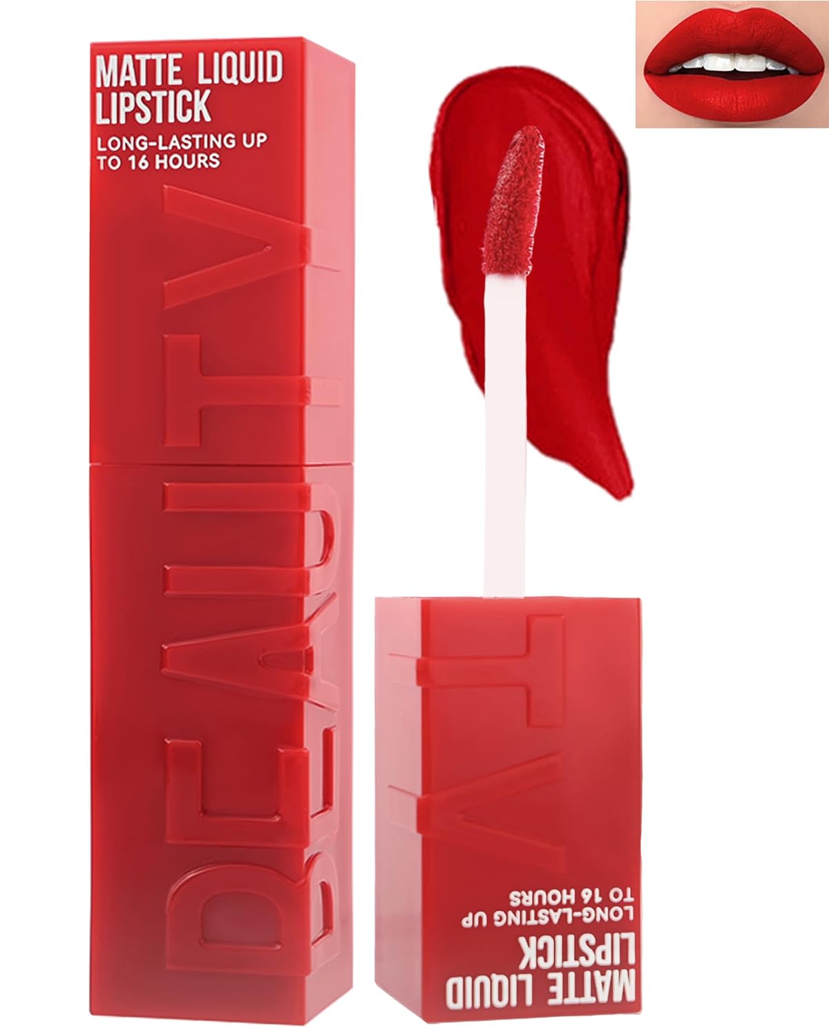 Matte Liquid Lipstick - Long Lasting Ruby Red Tint