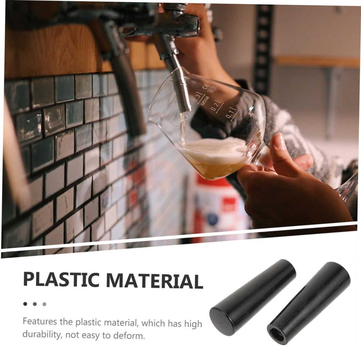 Beer Faucet Handle Replacement Standard Size Plastic Tap Handle for Kegerators Easy to Fit Beer Tap Accessory for Home Brewing and Parties