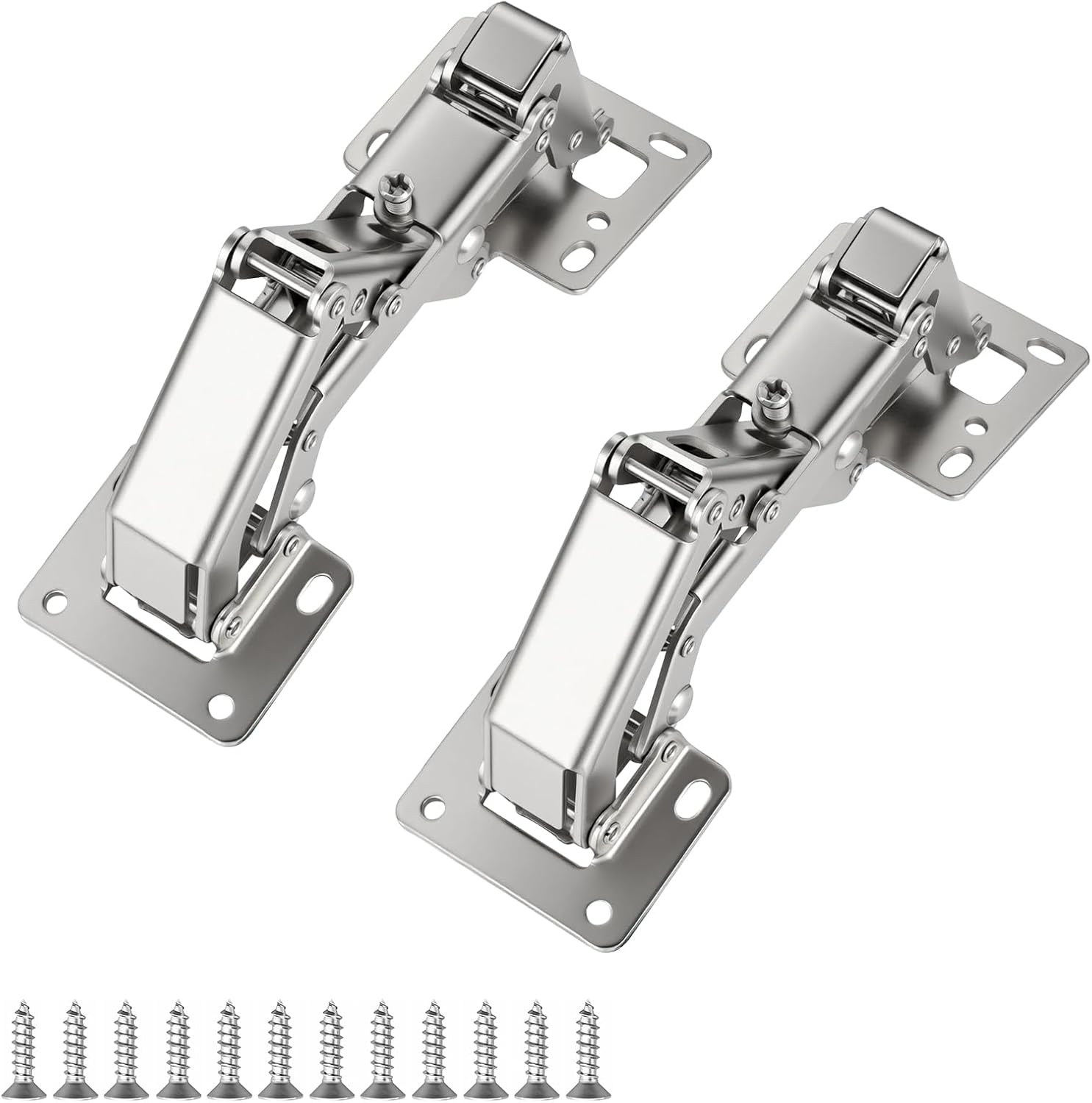 Pack of 14 170  Soft Close Hinges for Cabinet Doors No Pre-Drilling Cabinet Hinges Quiet Hydraulic Furniture Hinge with Damper Wide Angle Hinge for Kitchen Cupboard Door Furniture