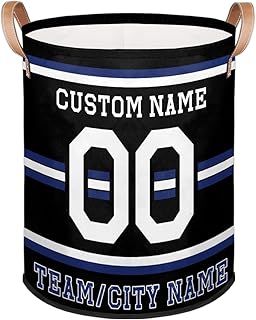 Custom Laundry-Basket with Number Name Team for Baseball, Personalized F...