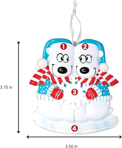 Miniatura 26 de Adorno personalizado para árbol de Navidad de pareja erizo 2024, adorno artesanal personalizado, adorno familiar, personalización gratuita