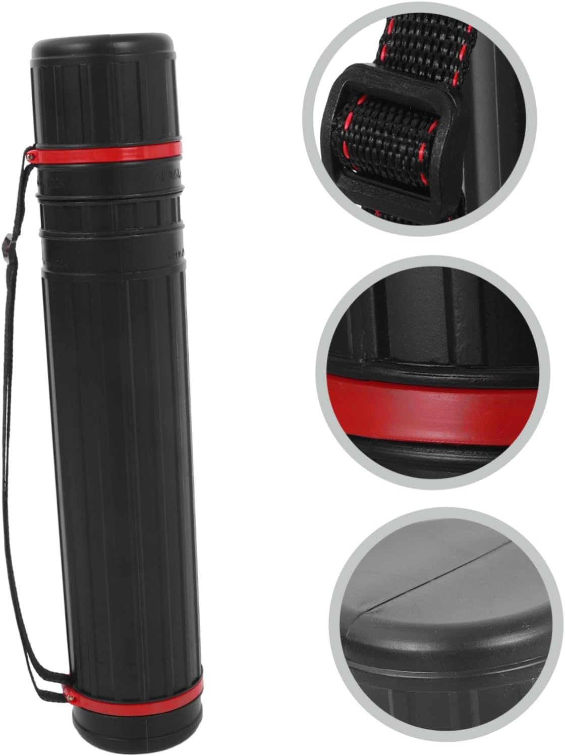 STOBOK Versatile Storage Tube for Posters Drawing Tools Telescopic Design Robust Plastic Construction Black