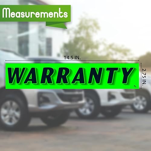 Miniatura 2 de Versa-Tags Calcomanías de eslogan de vinilo verde Chartreuse Paquete de 12 para publicidad de parabrisas de concesionarios de automóviles,