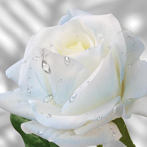 Miniatura 55 de Eyamumo Flores falsas, rosas artificiales de seda sintética al tacto real para decoración de bricolaje, fiesta de boda, decoración de oficina