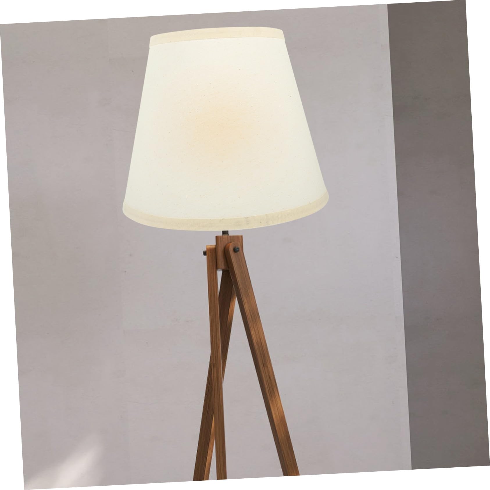 COLLBATH Pantalla de Lámpara de Mesa Moderna de Lino Beige Pantalla de Repuesto Cilíndrica para Lámpara Mesita de Noche Diseño Delicado para Dormitorio y Salón