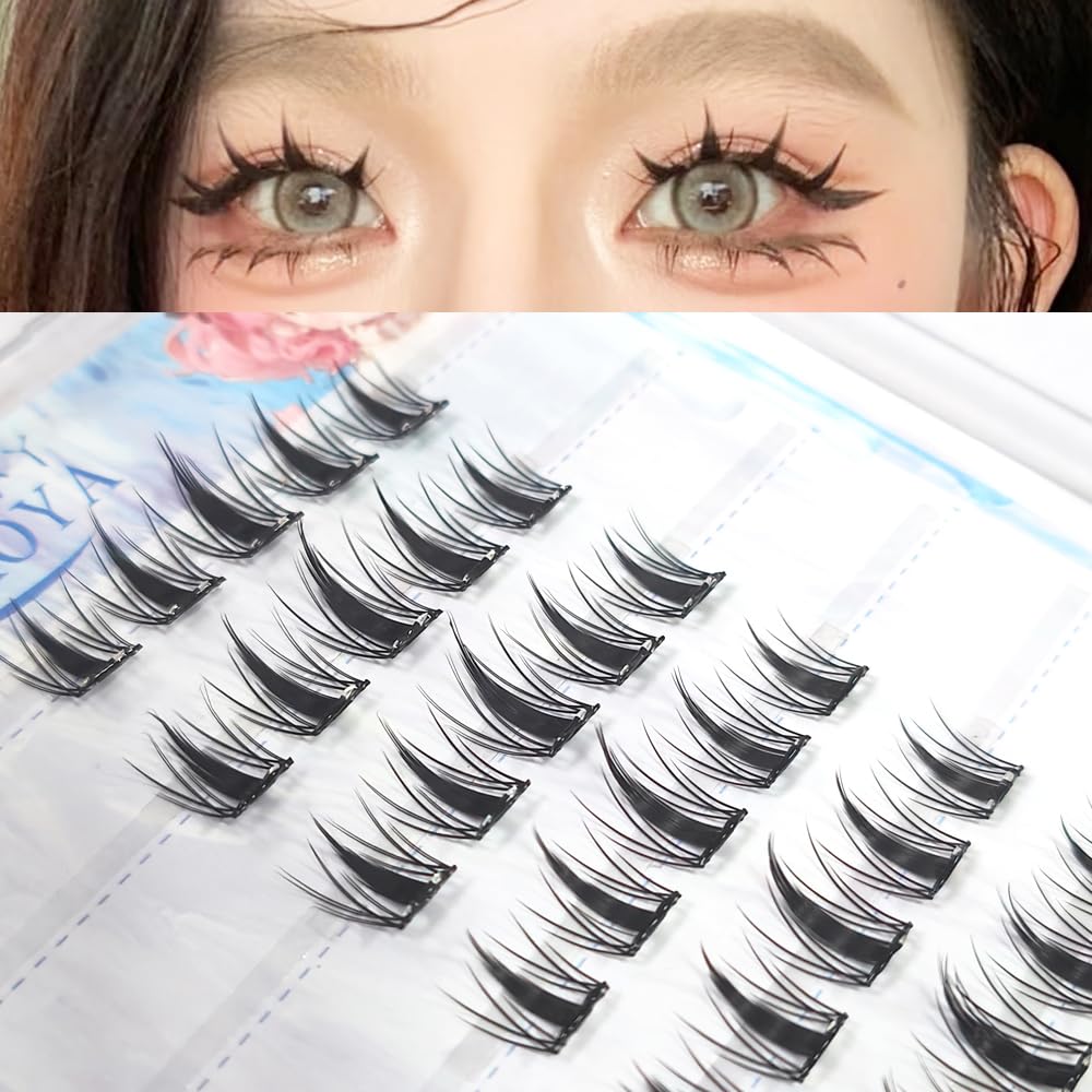Self-Adhesive Individual False Eyelashes Natural Looking Pre-glue Rabbit Series Eye Lashes Cluster Air Eyelash Extension DIY Makeup Cosmetics