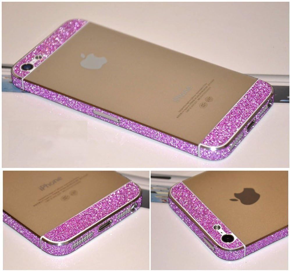 Bumper Side Luxury Glitter Bling Sticker Skin for Iphone 5 Purple Color