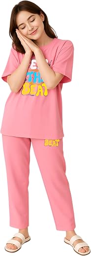 My Swag Printed Nightwear Set for Women – T-Shirt and Lower Combo | Relaxed Fit Cotton Nightsuit