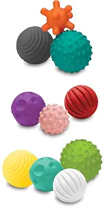 Infantino Textured Multi Ball Set, Sensory Toy, 10-Piece, 6+ Months