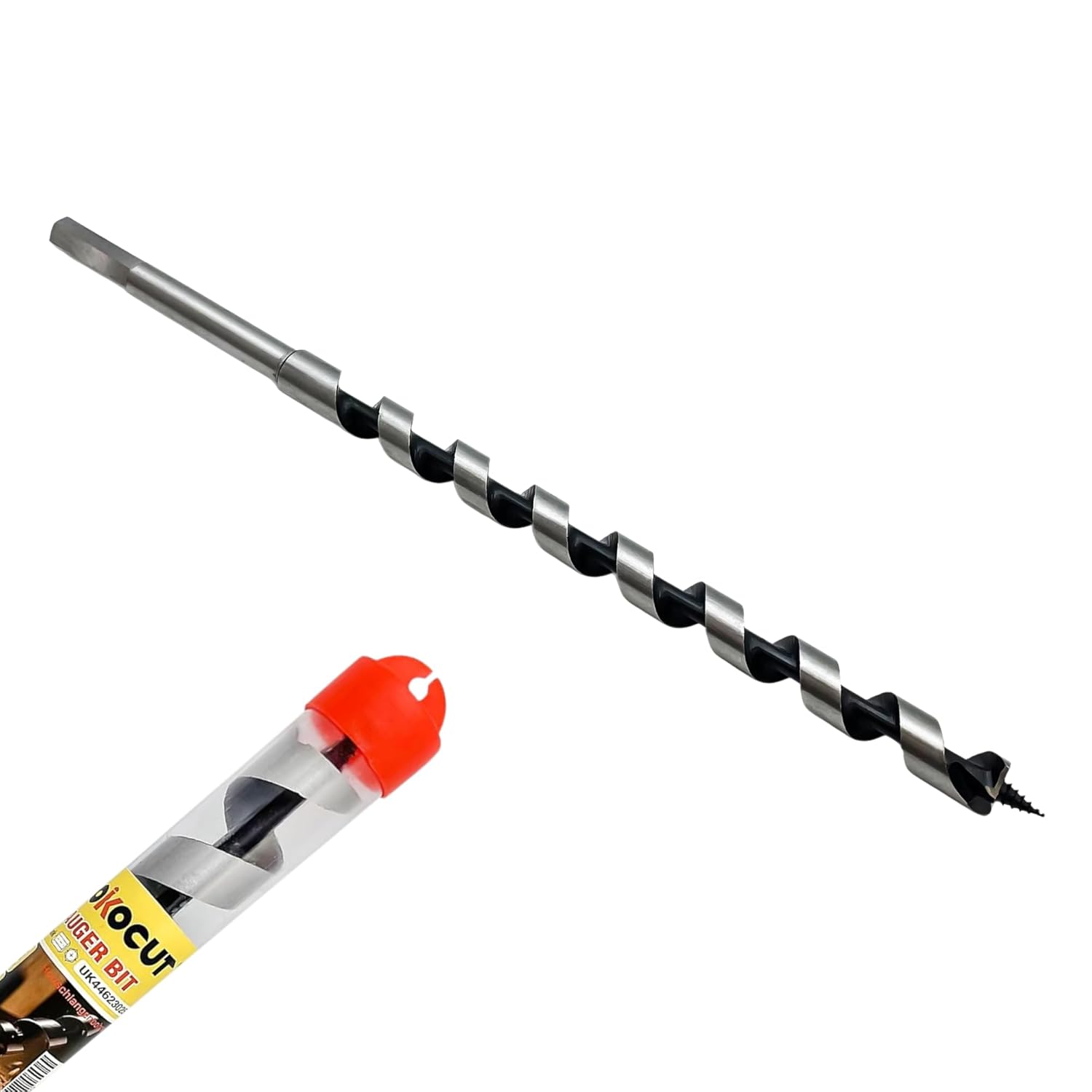 Schlangenbohrer 12mm x 300mm Holzschlangenbohrer | Holzbohrer lang | Balkenbohrer Bohrer Form Lewis | Holzspiralbohrer mit Sechskantschaft