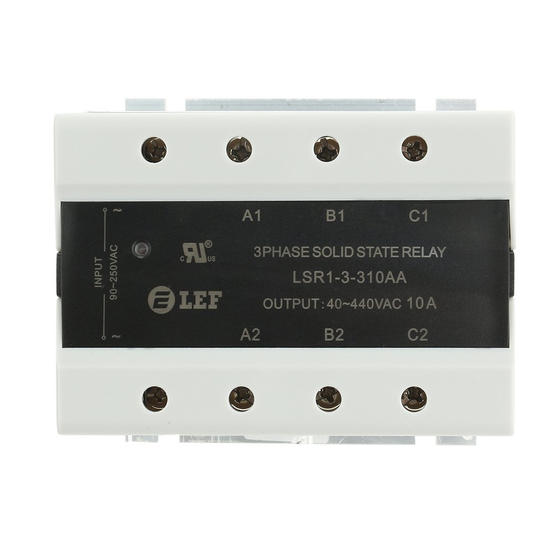 Aexit AC a AC 10A 90-250VAC a 40-440VAC SSR Compuesto térmico Relé de estado de 3 fases + Disipador de calor (9960d5c52edf422835b315b003af2ba1)
