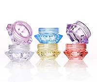 Vista 3 de 30 unidades de 3G/0.1 fl oz de moda cosmética de embalaje envases vacíos frascos de plástico transparente con tapas de diferentes colores para crema