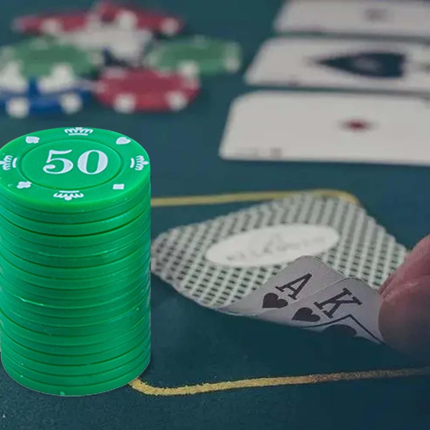 카지노 코인 100개 카지노 칩 세트 아크릴 케이스 (포커, 블랙잭, 테이블 게임용) AZUKI HOME 포커 칩 카지노 칩 보관  케이스 (룰렛, 바카라, 블랙잭, 마작용)-Freehip.co.kr