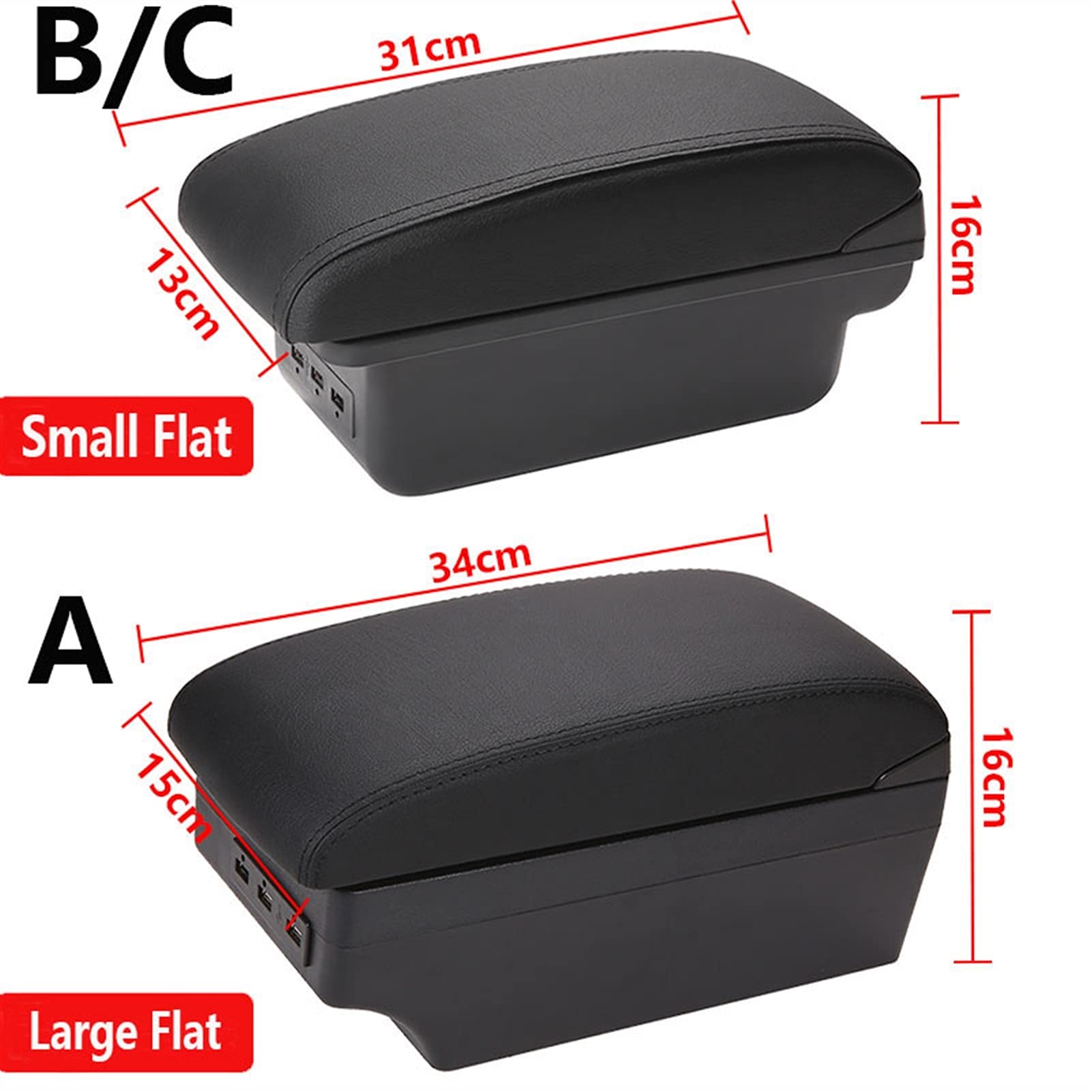 Reposabrazos central Uso Apto Para Peugeot 2008 Reposabrazos Para Peugeot 208 Caja De Reposabrazos De Automóviles 2019 2020 2021 Piezas De Retroceso Caja De Almacenamiento Interior Accesorios USB De M