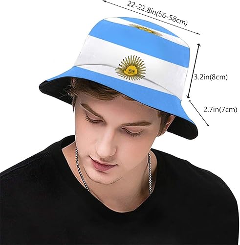 Vista 24 de KiuLoam Sombreros de pescador unisex con bandera, sombreros de pescador plegables para exteriores, verano, viajes, senderismo, playa, gorras
