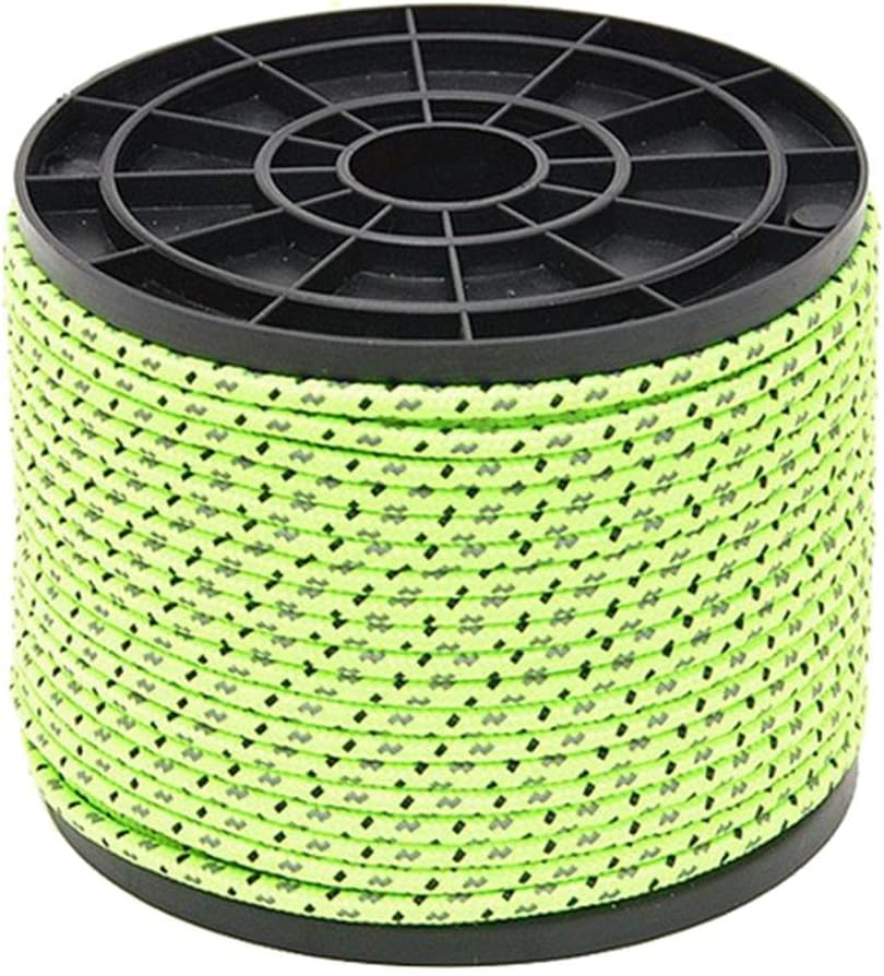 4mm Reflective Guyline 164ft Fluorescent Tent Rope Camping Tarp Awning Canopy Cord Paracord